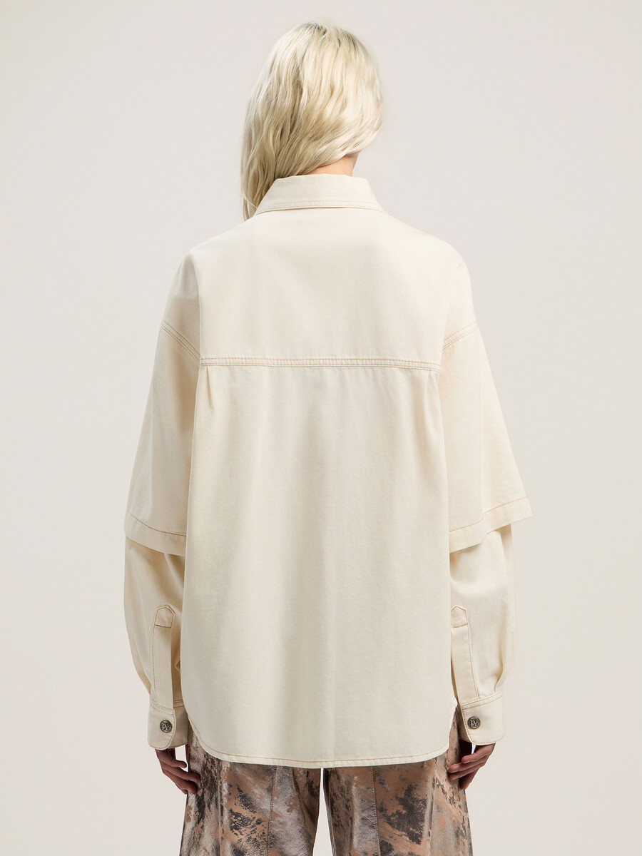 hybrid denim overshirt