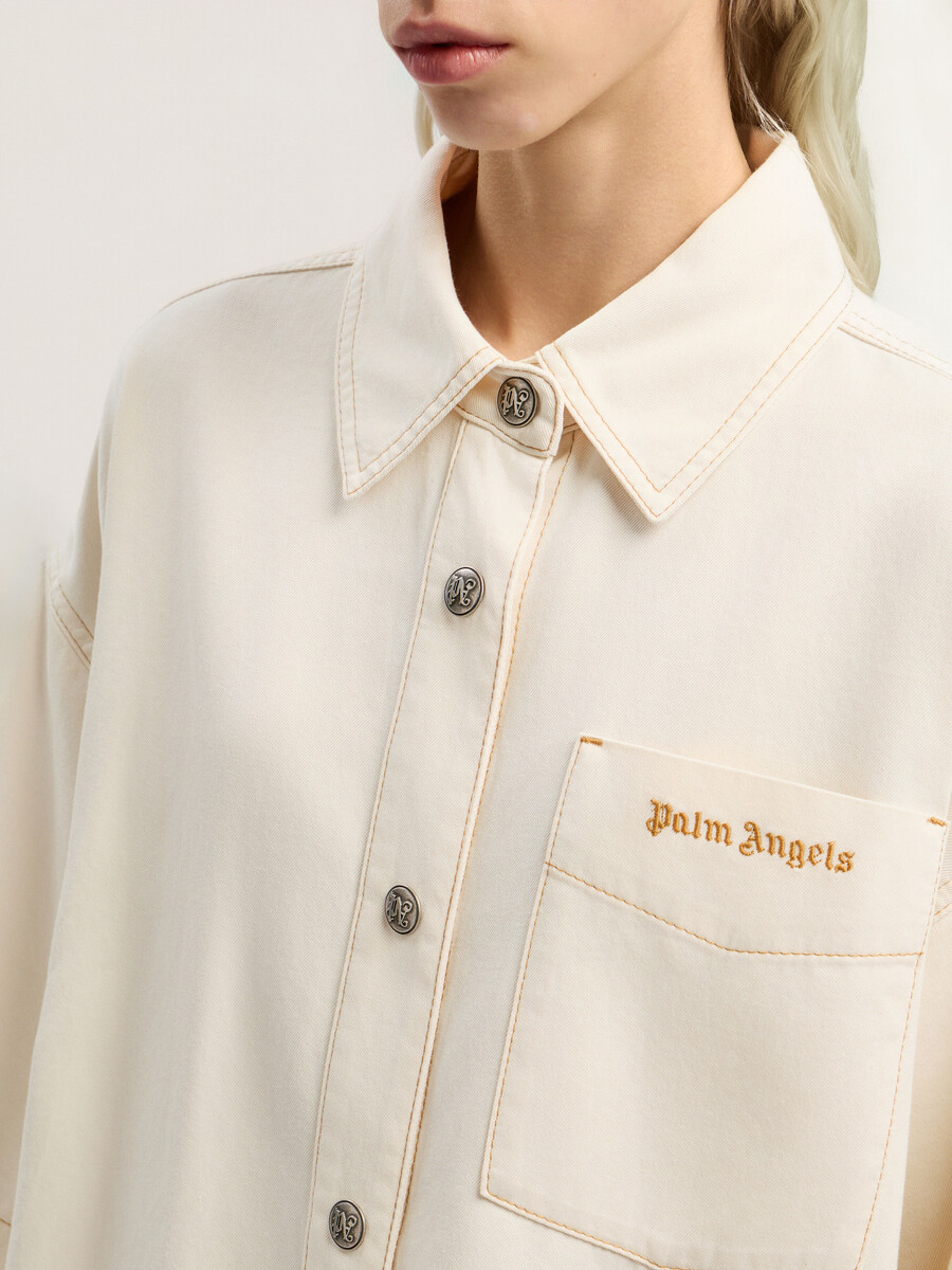 hybrid denim overshirt