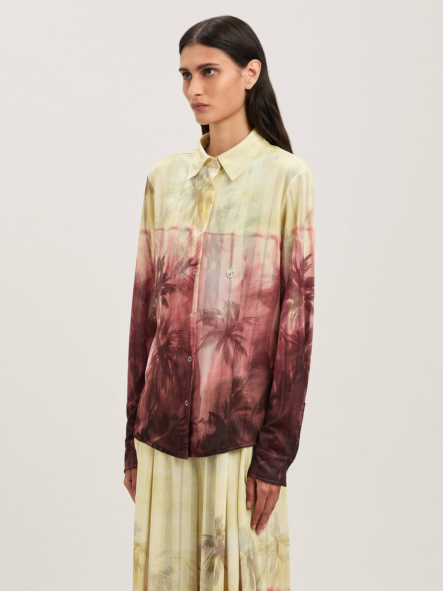 sunset palms mesh shirt