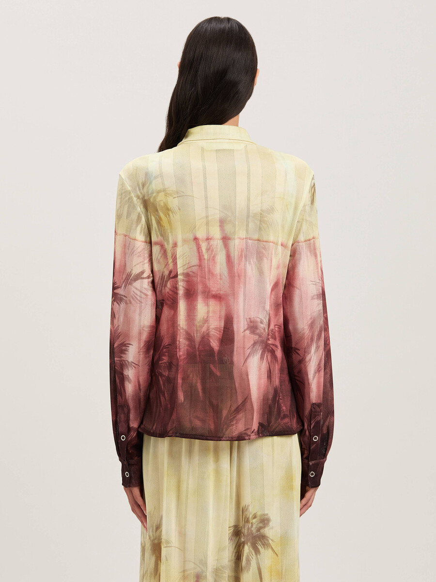 sunset palms mesh shirt