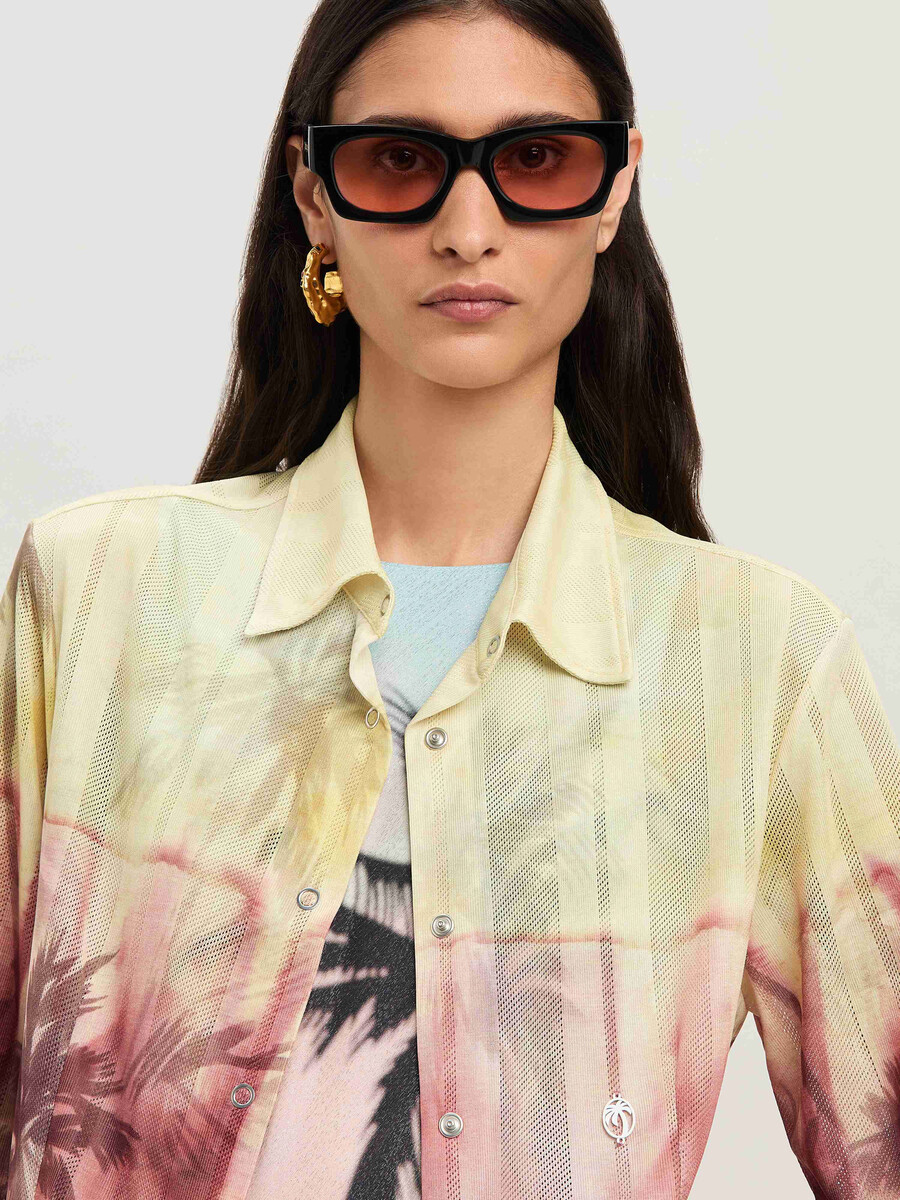sunset palms mesh shirt