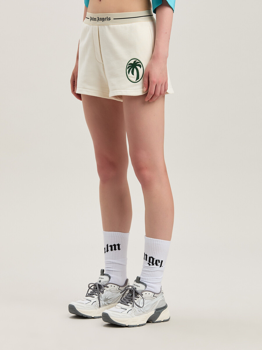 oval palm sweatshorts off white - forest