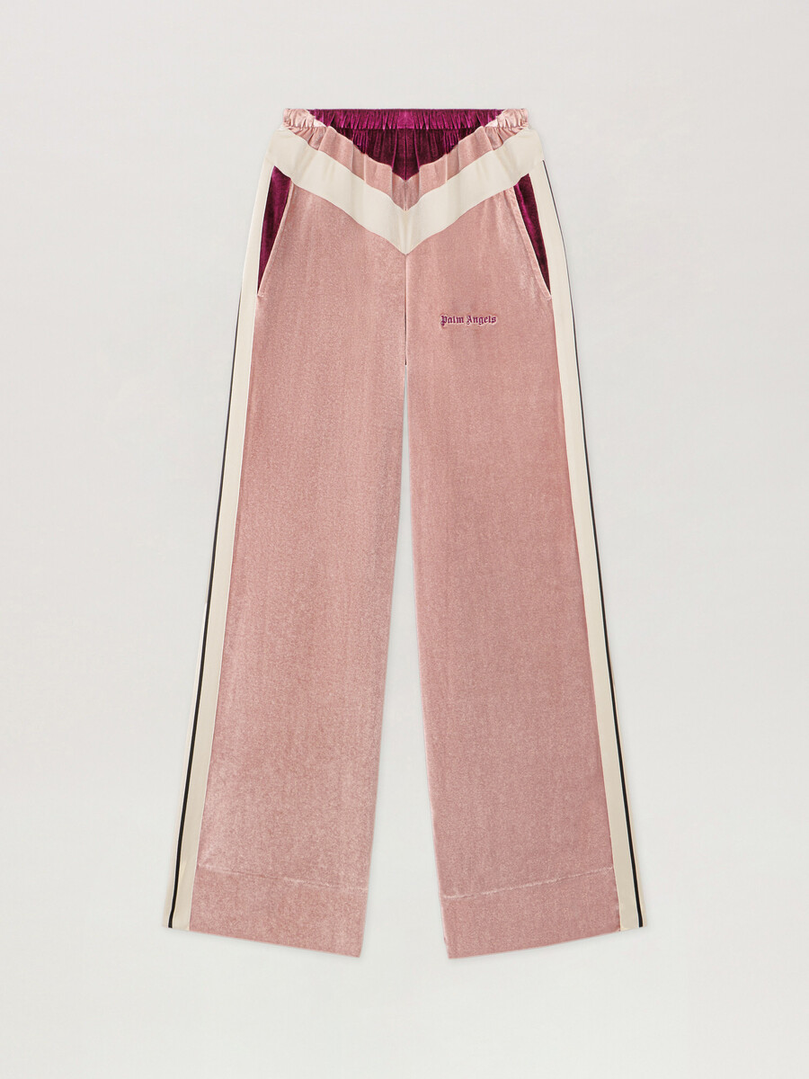 colorblock chenille track pants